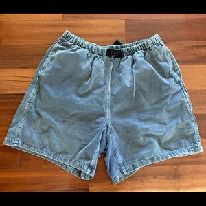 XL womens Gramicci shorts. Vintage 90’s . A faded blue/green color.